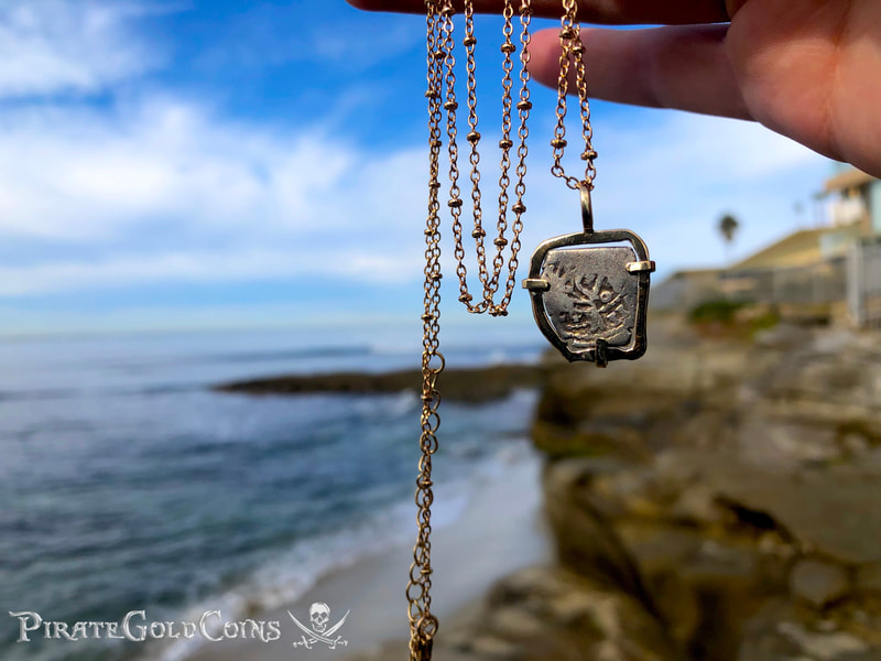 Mexico 1/2 Reales 1711 "Dated - from the 1715 Fleet Shipwreck" 18kt Pendant 6