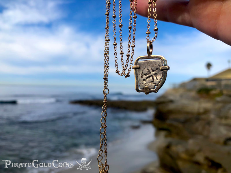 Mexico 1/2 Reales 1711 "Dated - from the 1715 Fleet Shipwreck" 18kt Pendant