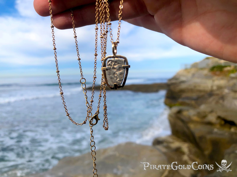 Mexico 1/2 Reales 1707 "Dated - from the 1715 Fleet Shipwreck" 18kt Pendant 16