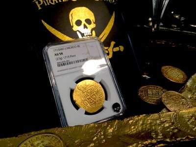 Mexico  8 Escudos  1715  "1715 Plate Fleet Shipwreck"  NGC 58  Only 13 Known! 6