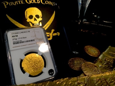 Mexico  8 Escudos  1715  "1715 Plate Fleet Shipwreck"  NGC 58  Only 13 Known! 7