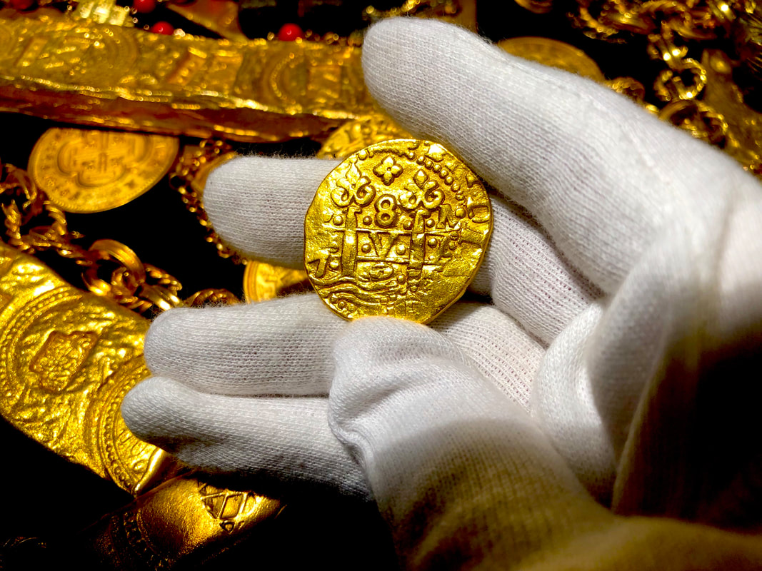 Peru 8 Escudos 1725 "Luis I" RAW Treasure Jewelry