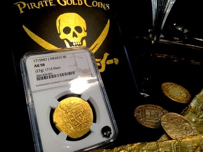 Mexico  8 Escudos  1715  "1715 Plate Fleet Shipwreck"  NGC 58  Only 13 Known! 9