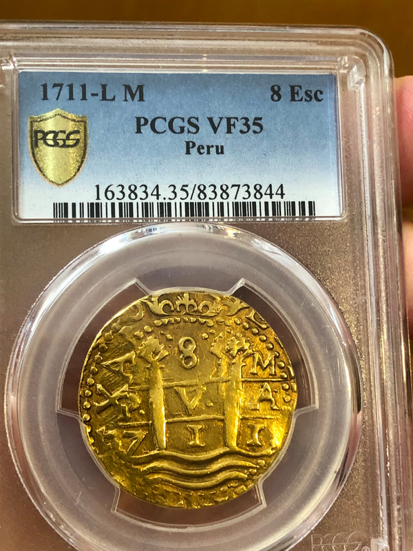 Peru 8 Escudos 1711 "Incredible Centering" PCGS 35 6
