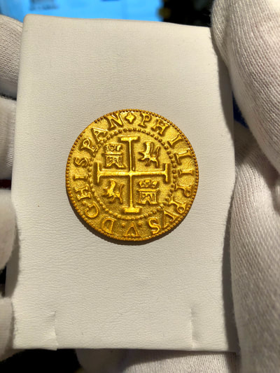 Replica Shipwreck Treasure Gold Pirate Coin: Peru 1708 "Royal" 3
