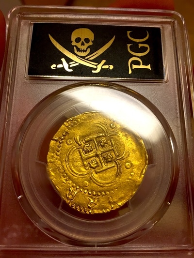 Spain 4 Escudos "King Philip II" 1556-98 PCGS 55 3