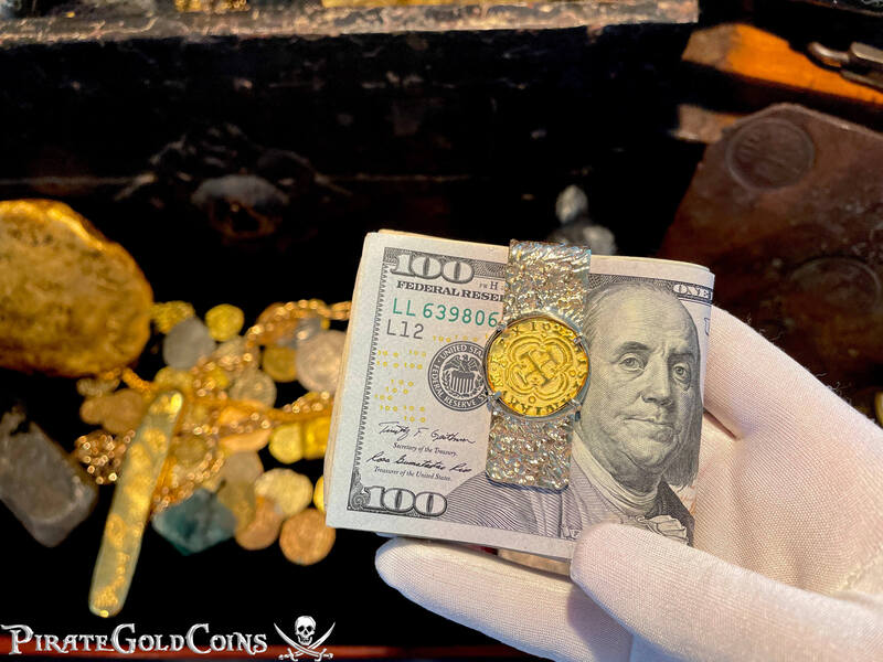 Money Clip with Recreation Atocha 1622 Shipwreck Colombia Coin 3