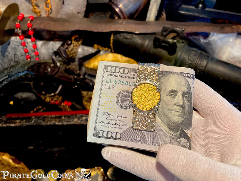 Money Clip with Recreation Atocha 1622 Shipwreck Colombia Coin 5