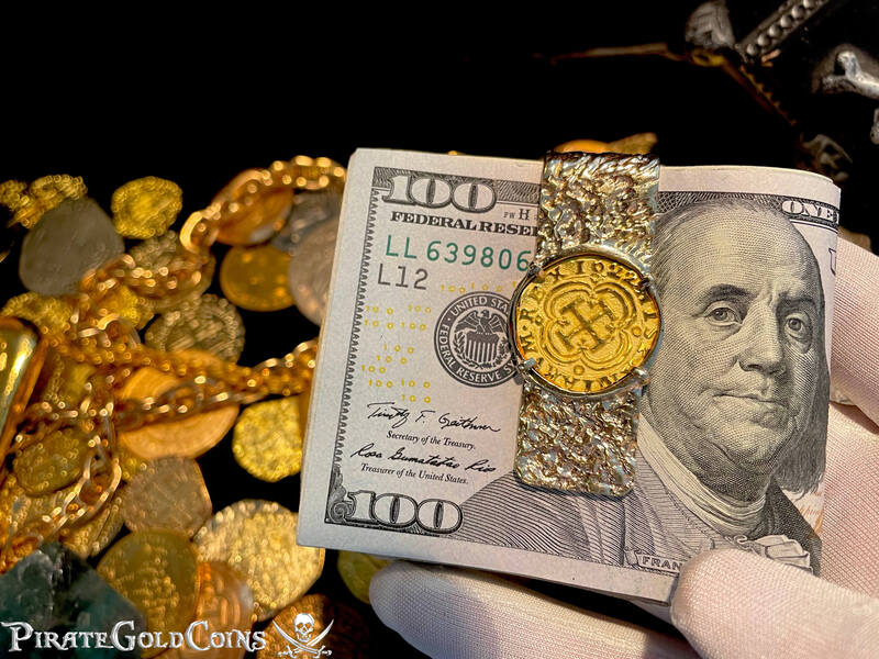 Money Clip with Recreation Atocha 1622 Shipwreck Colombia Coin 11