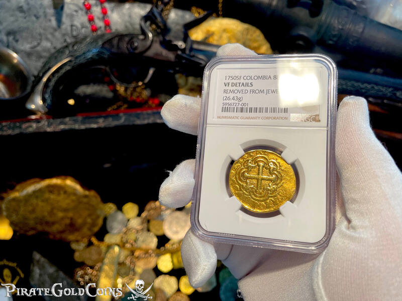 Colombia 8 Escudos 1750/49 "Dated" Very Rare 6