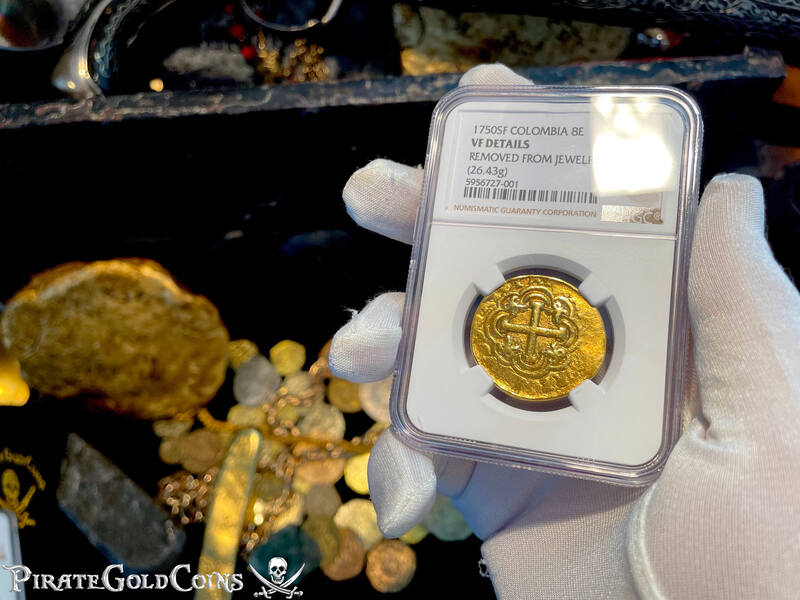 Colombia 8 Escudos 1750/49 "Dated" Very Rare 8