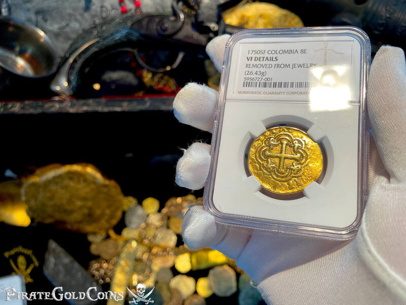 Colombia 8 Escudos 1750/49 "Dated" Very Rare 11