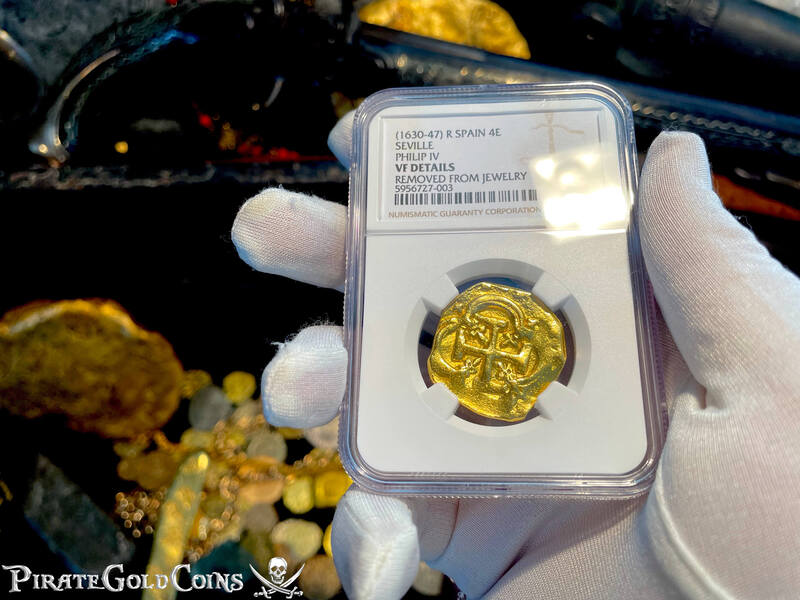 Spain 4 Escudos 1630-47 "Buttery Brute" NGC VF 2