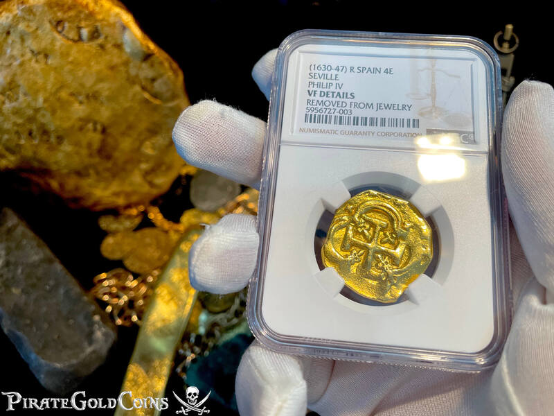 Spain 4 Escudos 1630-47 "Buttery Brute" NGC VF