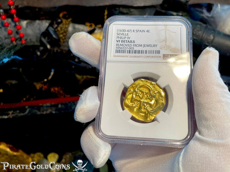 Spain 4 Escudos 1630-47 "Buttery Brute" NGC VF 8