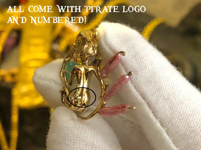 1715 Fleet Emerald & Gold Mermaid Pirate Gold Coins Shipwreck Jewelry 3