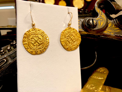 Pirate Gold Coins Shipwreck Treasure Jewelry Earrings 16