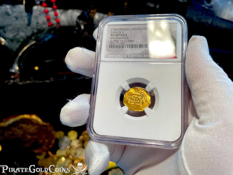 Mexico 1 Escudo 1700/1699 "1715 Fleet Shipwreck" NGC AU Dets 2