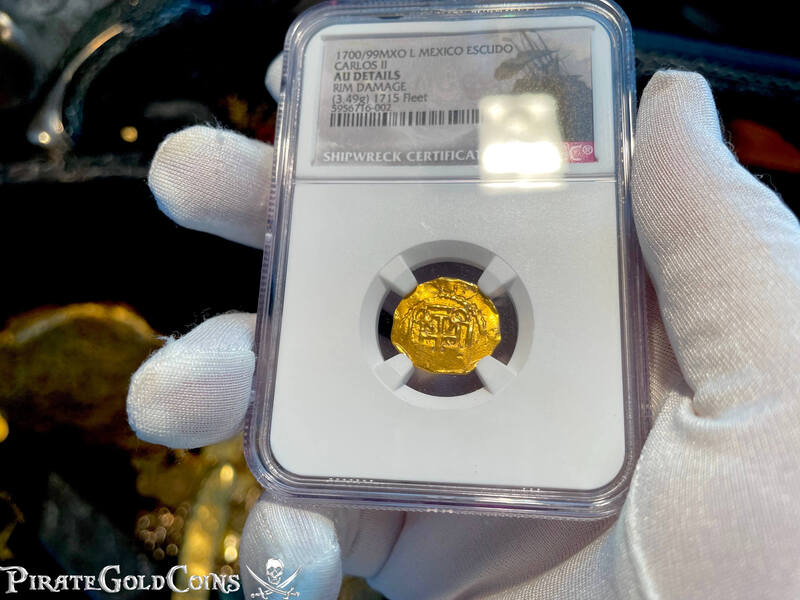 Mexico 1 Escudo 1700/1699 "1715 Fleet Shipwreck" NGC AU Dets 3