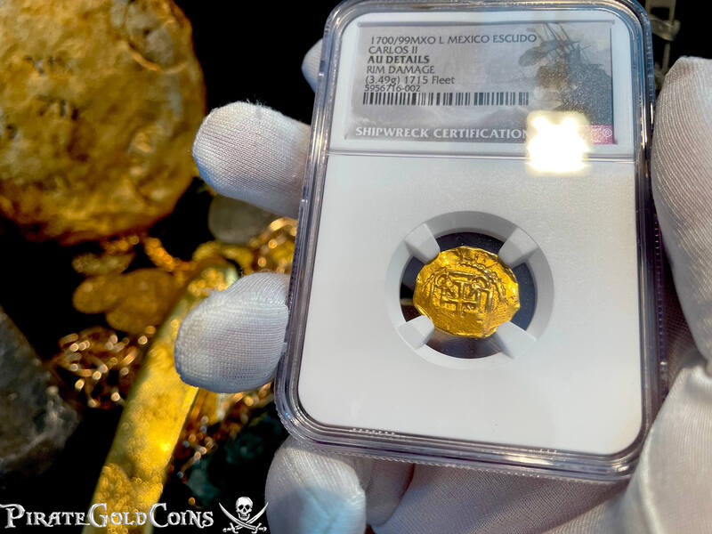 Mexico 1 Escudo 1700/1699 "1715 Fleet Shipwreck" NGC AU Dets