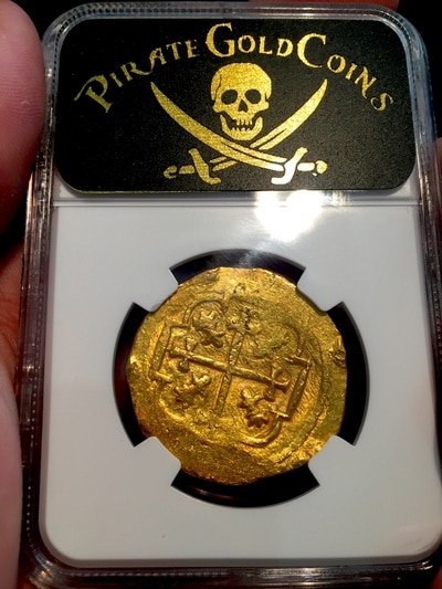Mexico  8 Escudos  1701-13  "1715 Plate Fleet Shipwreck"  NGC 58 10