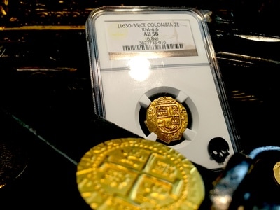 Colombia 2 Escudos  1630-35  "Incredible Toning"  NGC 58 2