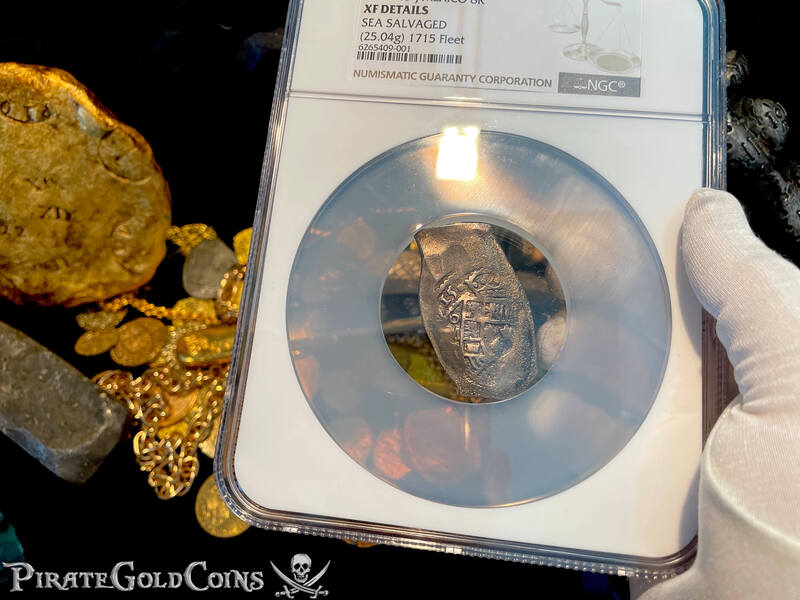 Mexico 8 Reales Dated 1715! "From 1715 Plate Fleet Shipwreck" NGC XF 12