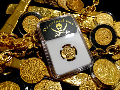 Colombia 2 Escudos 1667-93 "Charles II" NGC 55 Pirate Gold Coins Treasure 3