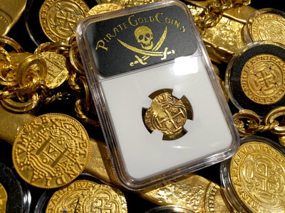 Colombia 2 Escudos 1660 "Dated" NGC 55 Shipwreck Treasure Gold Coin