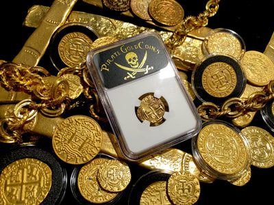 Colombia 2 Escudos 1660 "Dated" NGC 55 Shipwreck Treasure Gold Coin 10