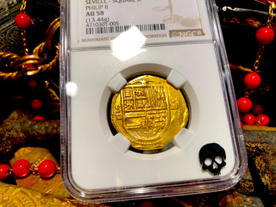 Spain 4 Escudos 1556-98 "Insanely Crisp Details" NGC 58 3