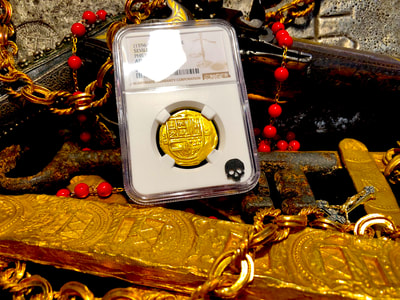 Spain 4 Escudos 1556-98 "Insanely Crisp Details" NGC 58 5