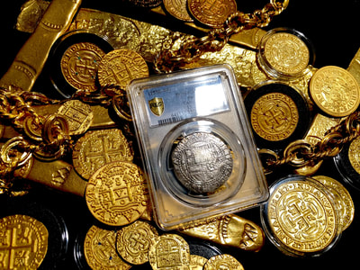 Peru 4 Reales 1556-98 PCGS 35 Pirate Gold Coins Shipwreck Treasures 3