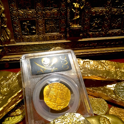 Spain 4 Escudos 1590 "Full Date" PCGS 50 Finest Known 2