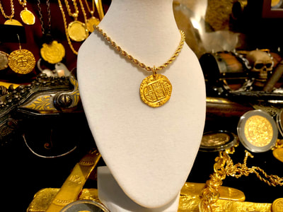 Pure Gold Replica Shipwreck Treasure Coin Colombia 1622 7