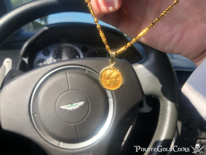 Kingdom of Macedon "Alexander the Great" 24kt Necklace Included 25