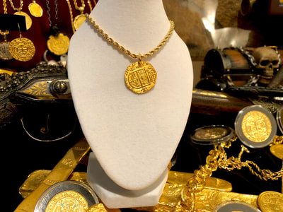 Pure Gold Replica Shipwreck Treasure Coin Colombia 1622 10