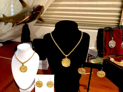 Pirate Gold Coins Shipwreck Treasure Jewelry Earrings 23