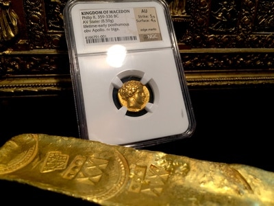 Kingdom of Macedon  "Philip II" 359-336 BC  Life Time  NGC AU 5x4 4