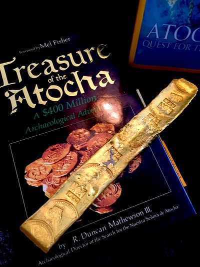 ​ATOCHA GOLD TREASURE BAR 1622 “EN RADA” 889 gm/ 31.3 Oz from Mel Fisher 1985 Salvage w/ COA! 22