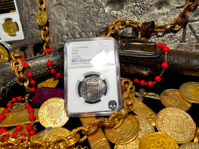 Spain 4 Reales 1612 "Full 4 Digit Date" NGC 45​ Pirate Gold Coins 14