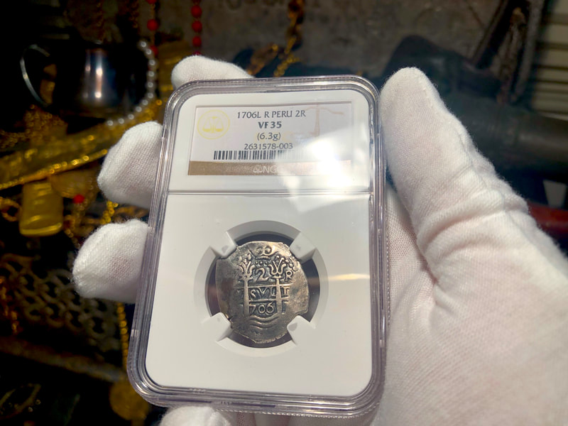Peru 2 Reales 1706 "Dated" NGC 35 3