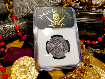 Spain 4 Reales 1612 "Full 4 Digit Date" NGC 45​ Pirate Gold Coins 16