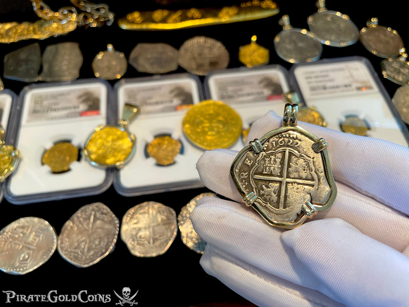 Spain 4 Reales 1622 "Year of the Atocha" 14kt Bezel 2