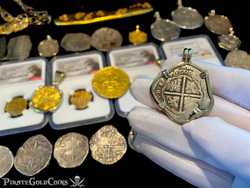 Spain 4 Reales 1622 "Year of the Atocha" 14kt Bezel 4