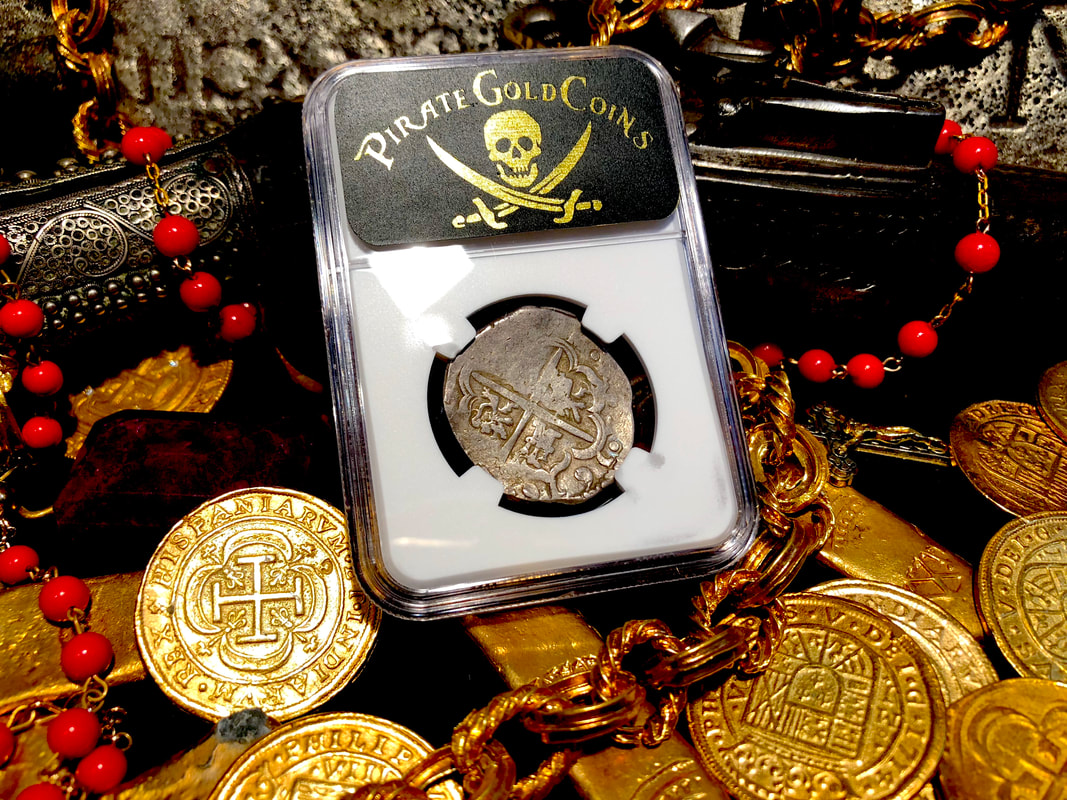 Spain 4 Reales 1616 "Dated" NGC 35​ Pirate Gold Coins