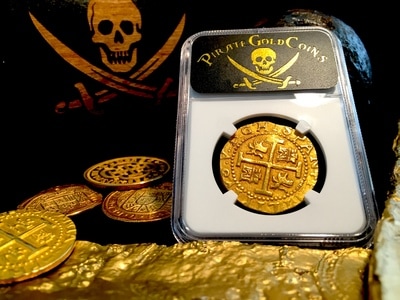 Peru  8 Escudos  1708  "1715 Plate Fleet Shipwreck"  NGC 63  Finest Known! 21