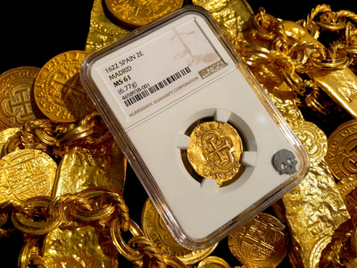 Spain 2 Escudos 1622 "Year of the Atocha, Dated"  NGC 61 Shipwreck Treasure 5