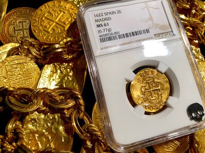 Spain 2 Escudos 1622 "Year of the Atocha, Dated"  NGC 61 Shipwreck Treasure 7