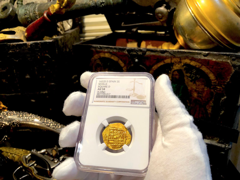 Spain 2 Escudos 1622 "Dated- Year of the Atocha" NGC 58 5